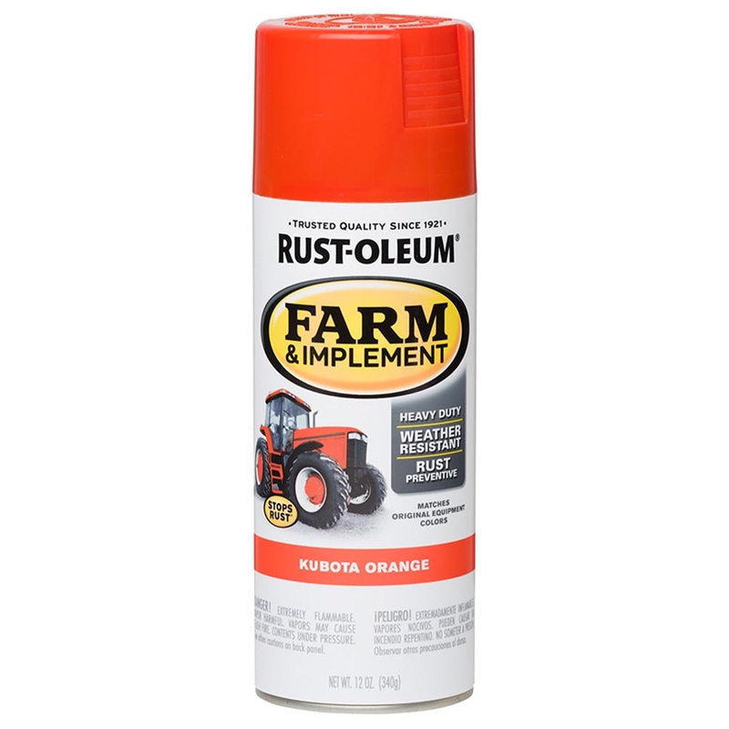 Rust-Oleum Farm Implement Spray Paint Kubotoa Orange 340g