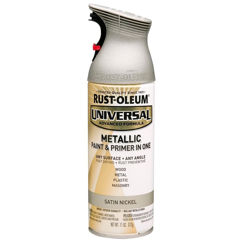 Rust-Oleum Universal Metallic Spray Paint Satin Nickel 312g