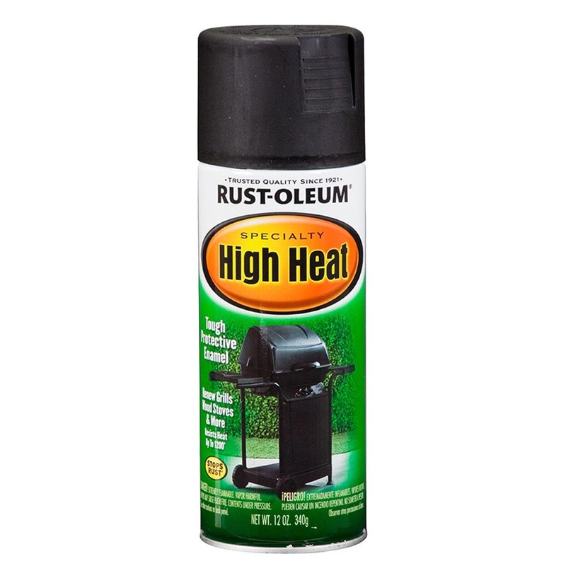 Rust-Oleum High Heat Spray Paint BBQ Black 340g