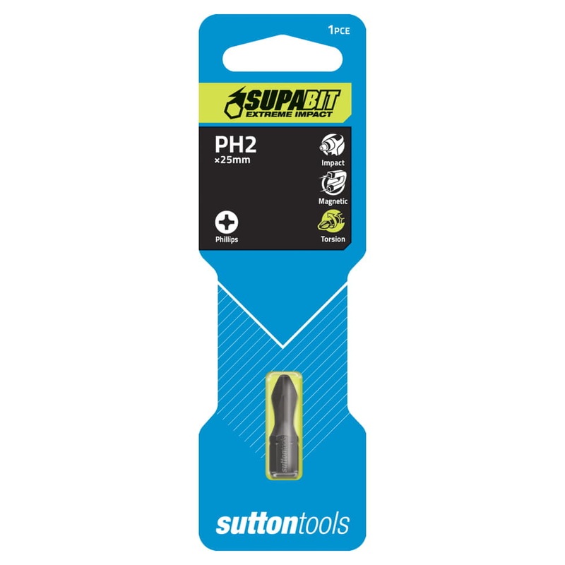 Driver Bit Impact PH2x25mm Card Sutton