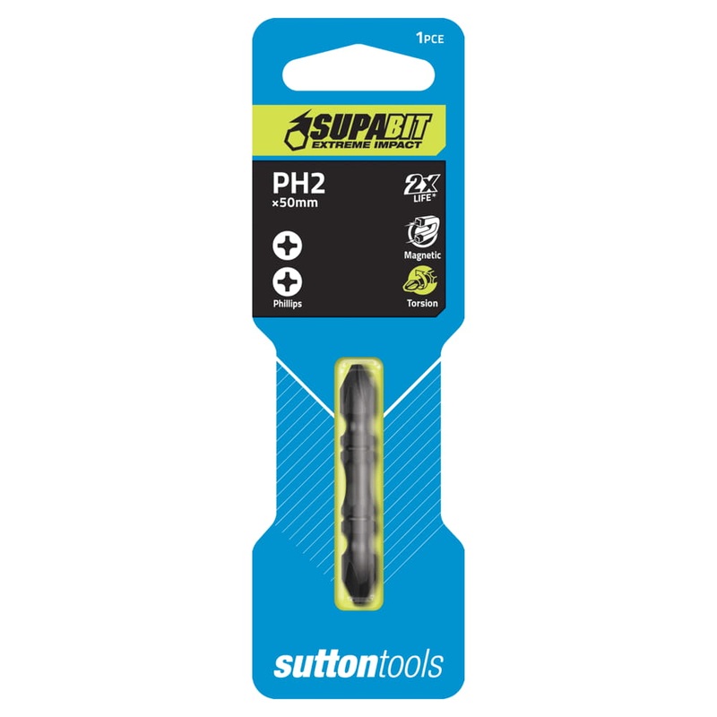 Driver Bit Impact PH2x50mm D/E Card Sutton