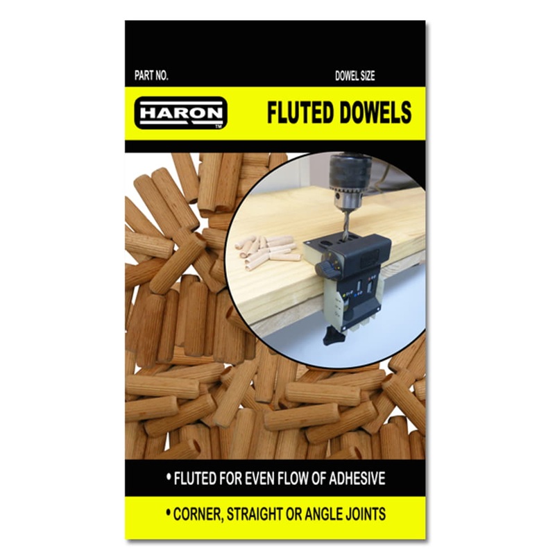 10mm x 38mm Fluted Dowels 40pcs