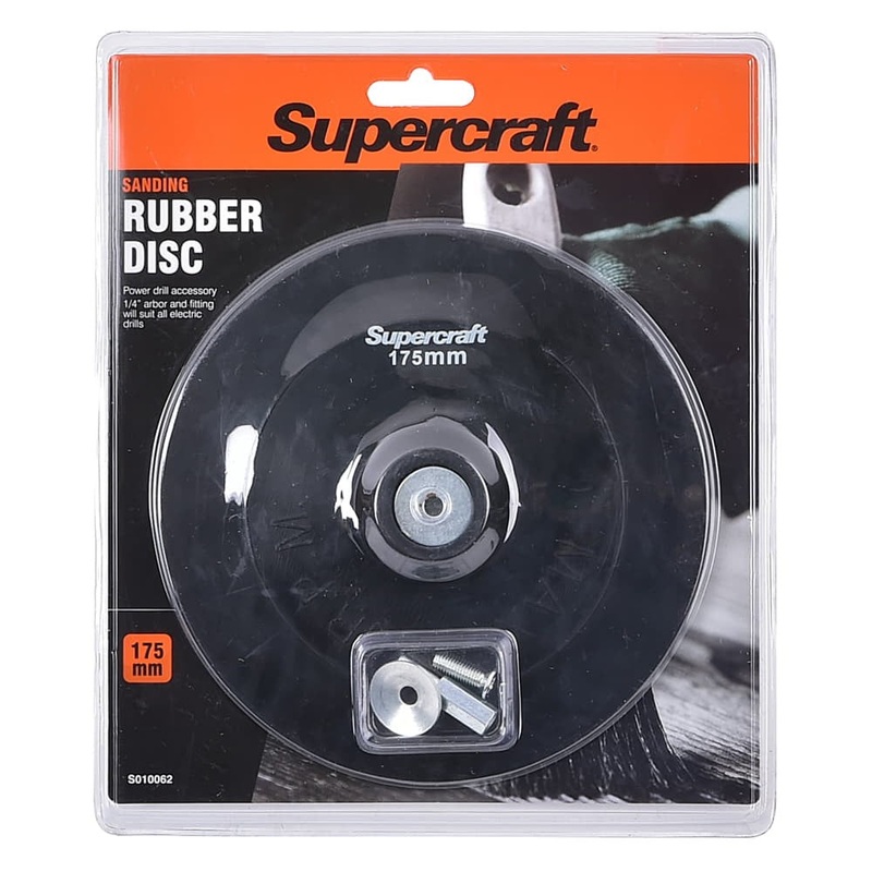 Rubber Backing Pad 175mm Drill