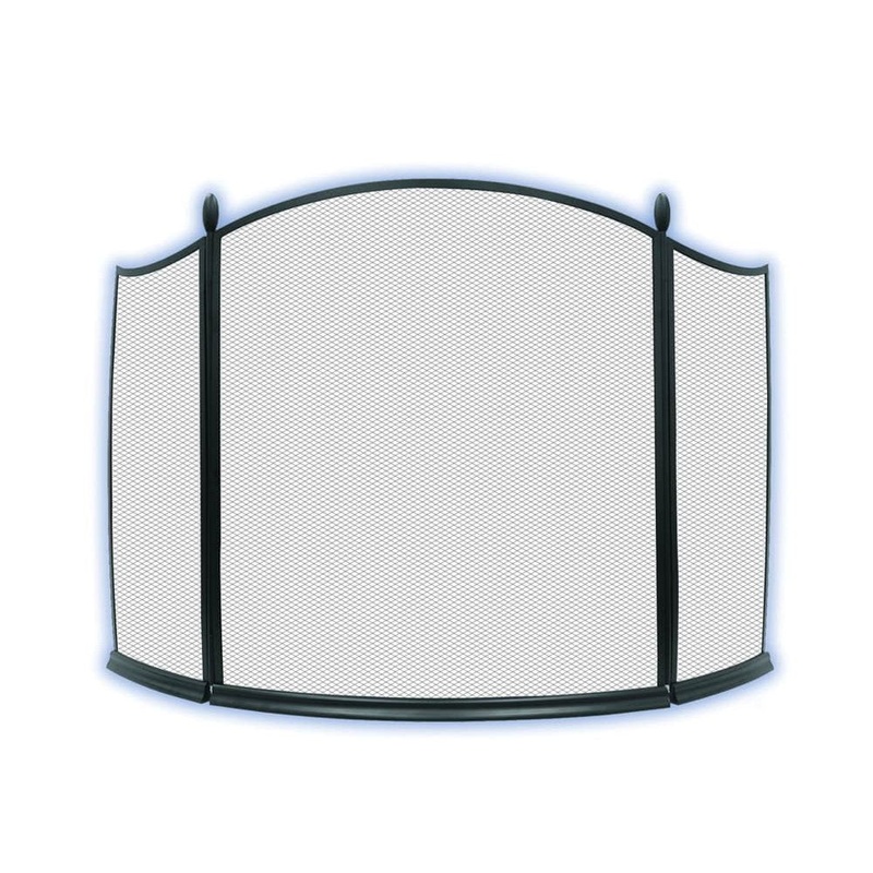 Firescreen Ascot Black 3 Fold