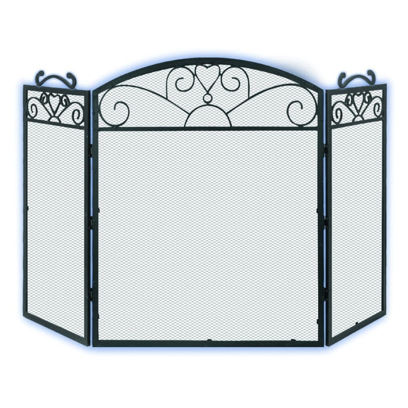 Firescreen Black 3 Fold 32