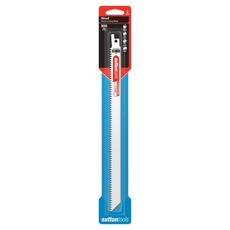 Recip Blade 300×19 6TPI 2pk Sutton