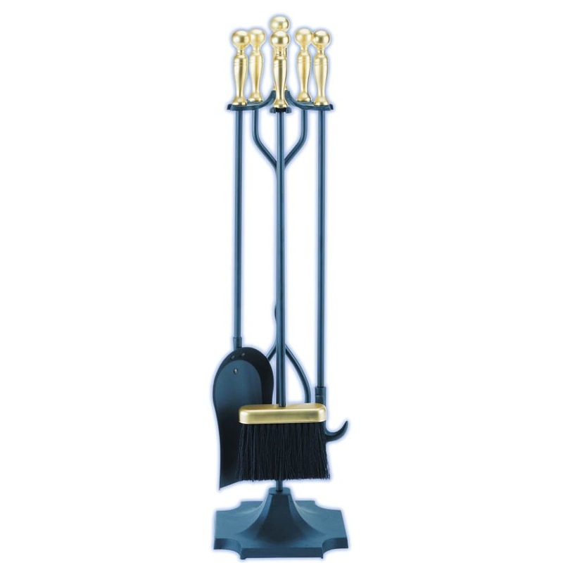 Firetool Set Brass/Black 5pce