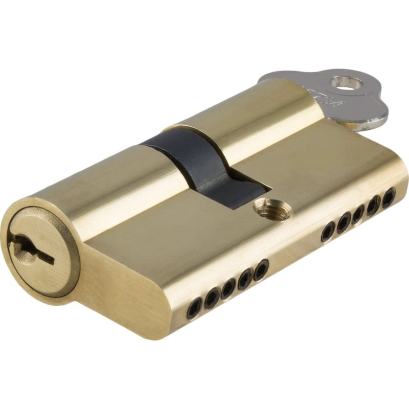 **  N/A – Limited Stock** Euro Cylinder Dual Function 5 Pin Polished Brass 65mm