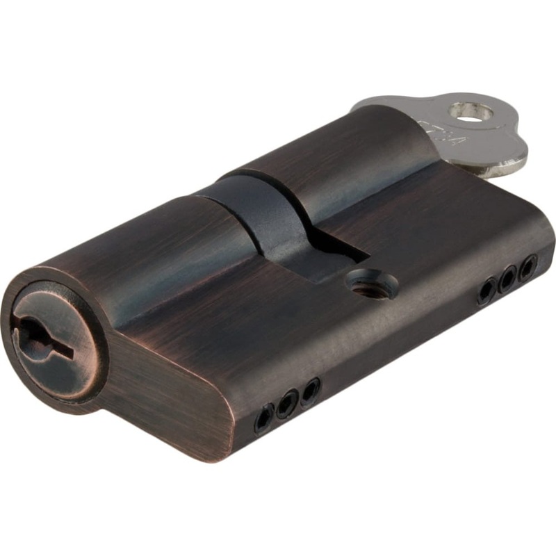 **  N/A – Limited Stock** Euro Cylinder Key Key 3 Pin Antique Copper L45mm