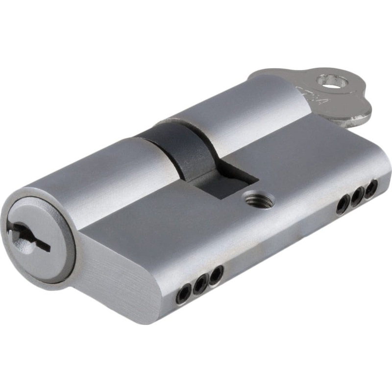 **  N/A – Limited Stock** Euro Cylinder Key Key 3 Pin Brushed Chrome 45mm