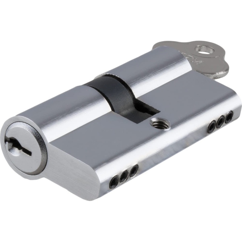 **  N/A – Limited Stock** Euro Cylinder Key Key 3 Pin Chrome Plate 45mm