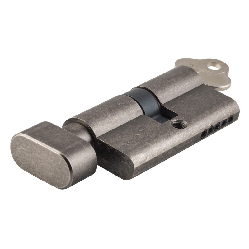 **  N/A – Limited Stock** Euro Cylinder Key Thumb 5 Pin Rumbled Nickel 60mm