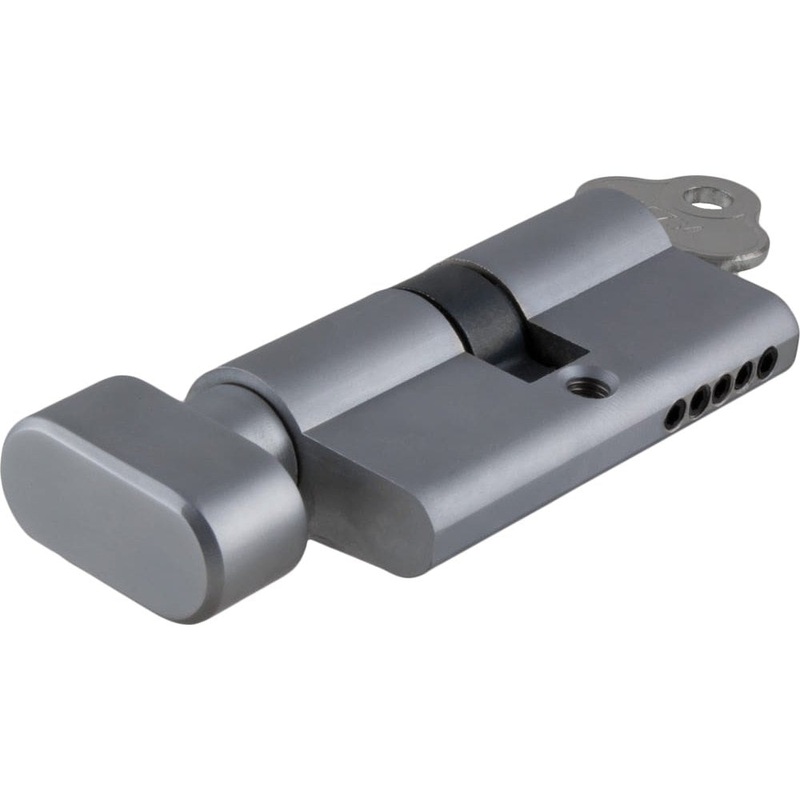 **  N/A – Limited Stock** Euro Cylinder Key Thumb 5 Pin Satin Chrome 60mm