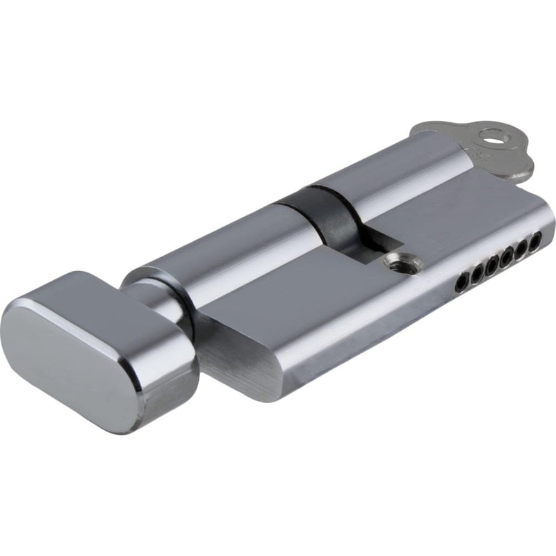 **  N/A – Limited Stock** Euro Cylinder Key Thumb 6 Pin Chrome Plated 70mm