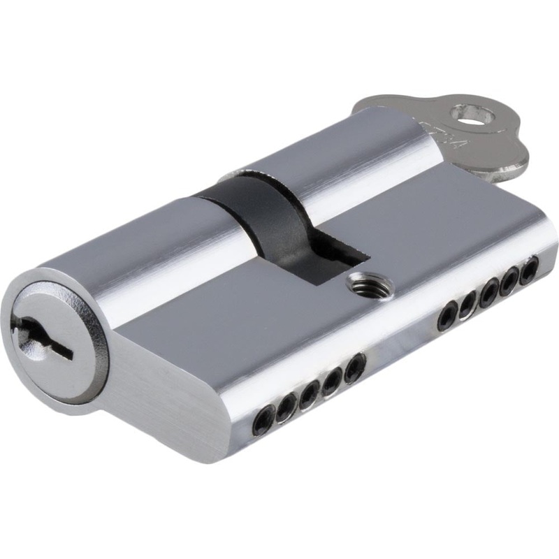 Tradco & Iver Euro Cylinder Dual Function 5 Pin Polished Chrome 65mm