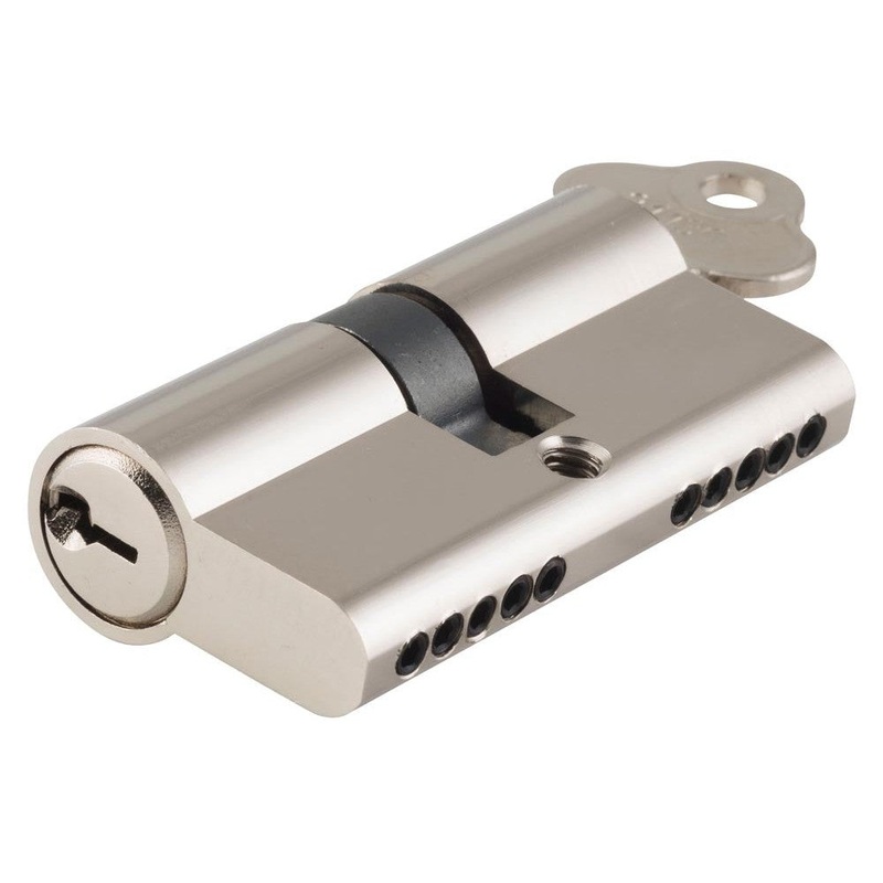 Tradco & Iver Euro Cylinder Dual Function 5 Pin Polished Nickel 65mm
