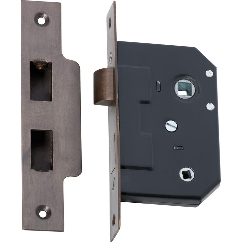 Mortice Lock Privacy Antique Brass CTC57mm Backset 44mm