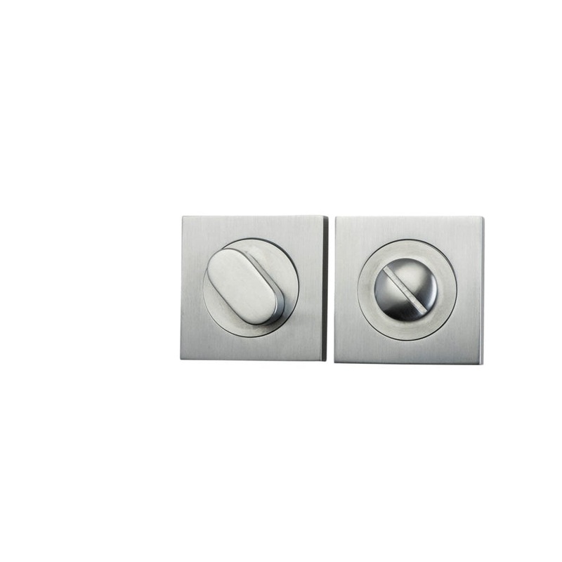 Privacy Turn Oval Concealed Fix Square Brushed Chrome