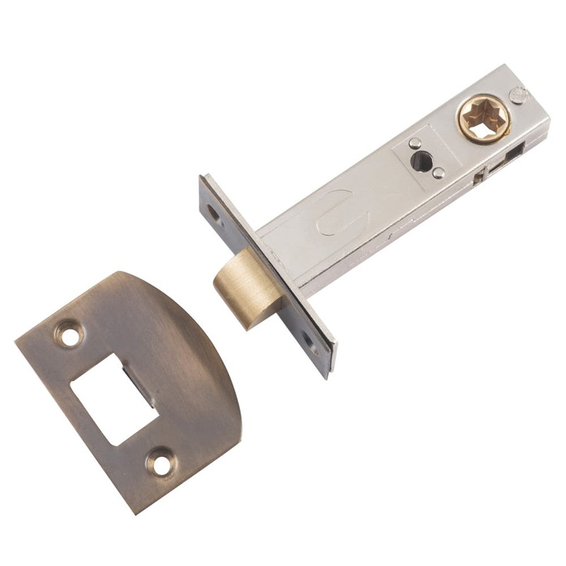 Tube Latch Split Cam ‘D’ Striker Antique Brass Backset 70mm