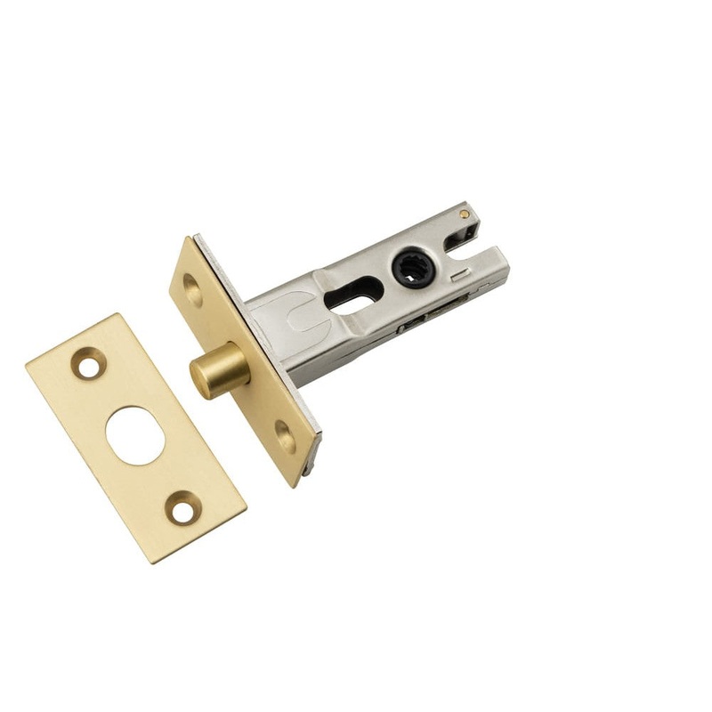 Privacy Bolt Round Bolt Brushed Gold PVD Backset 45mm