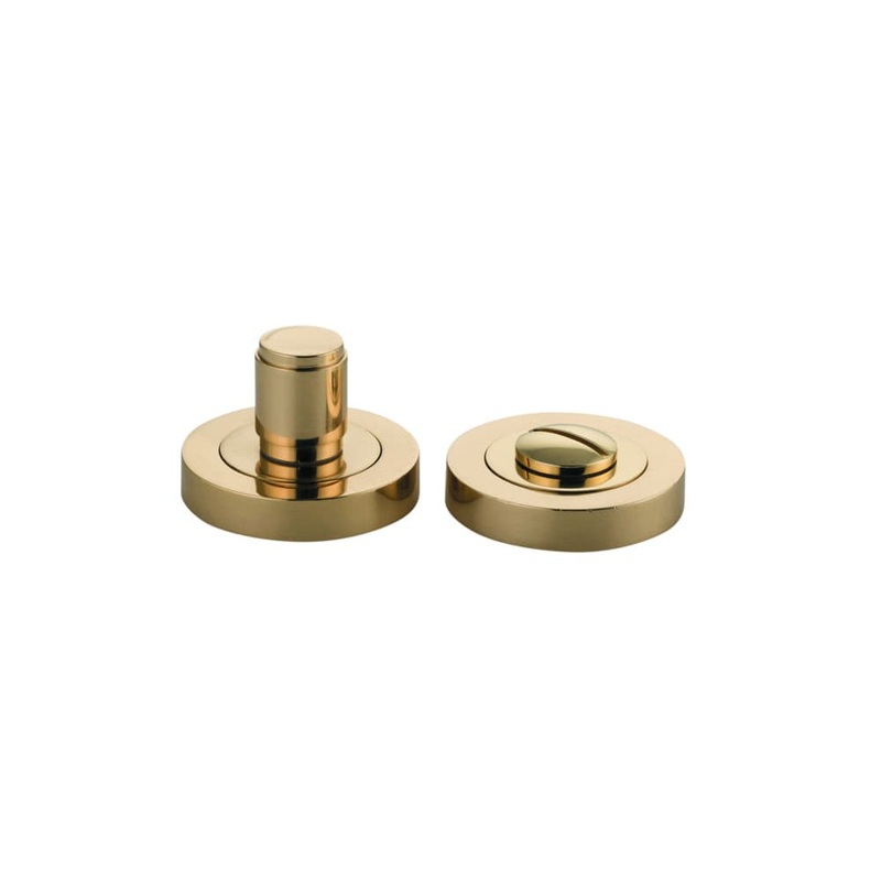 Privacy Turn Berlin Concealed Fix Round Polished Brass D52xP35mm