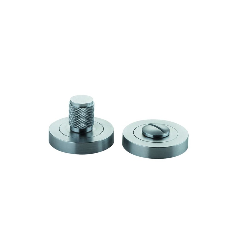 Privacy Turn Brunswick Concealed Fix Round Knurled Brushed Chrome D52xP35mm