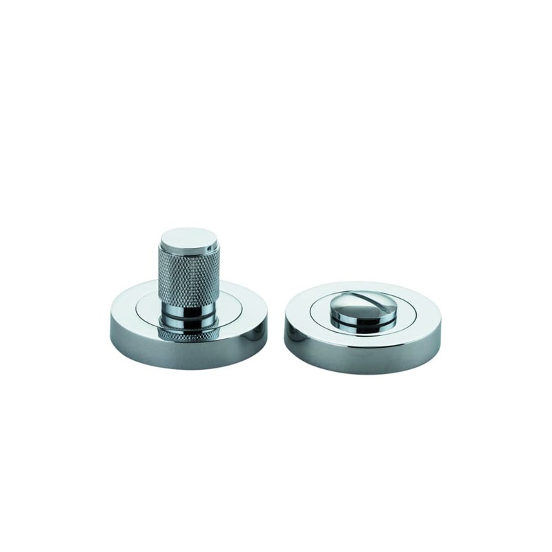 Privacy Turn Brunswick Concealed Fix Round Knurled Polished Chrome D52xP35mm
