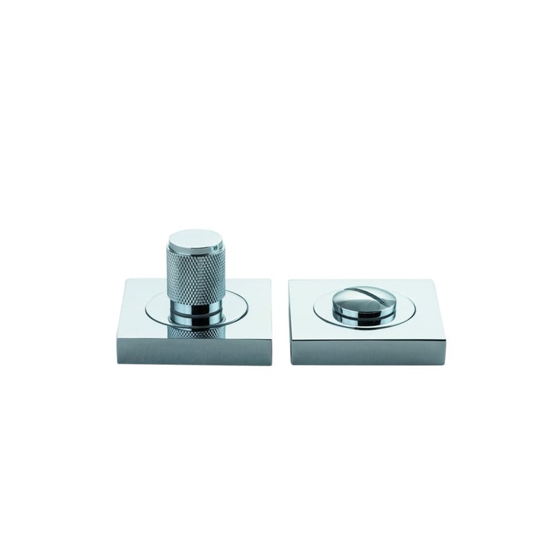 Privacy Turn Brunswick Concealed Fix Square Knurled Polished Chrome
