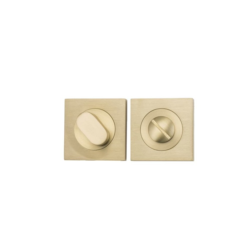 Privacy Turn Oval Concealed Fix Square Brushed Gold PVD