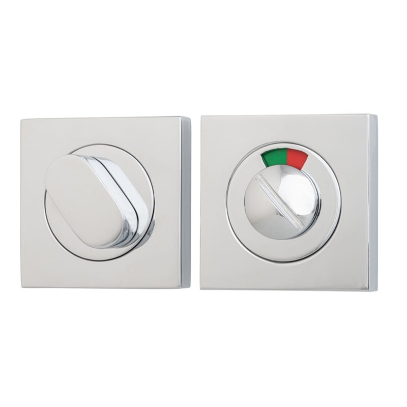 Privacy Turn Oval with Indicator Concealed Fix Square Polished Chrome