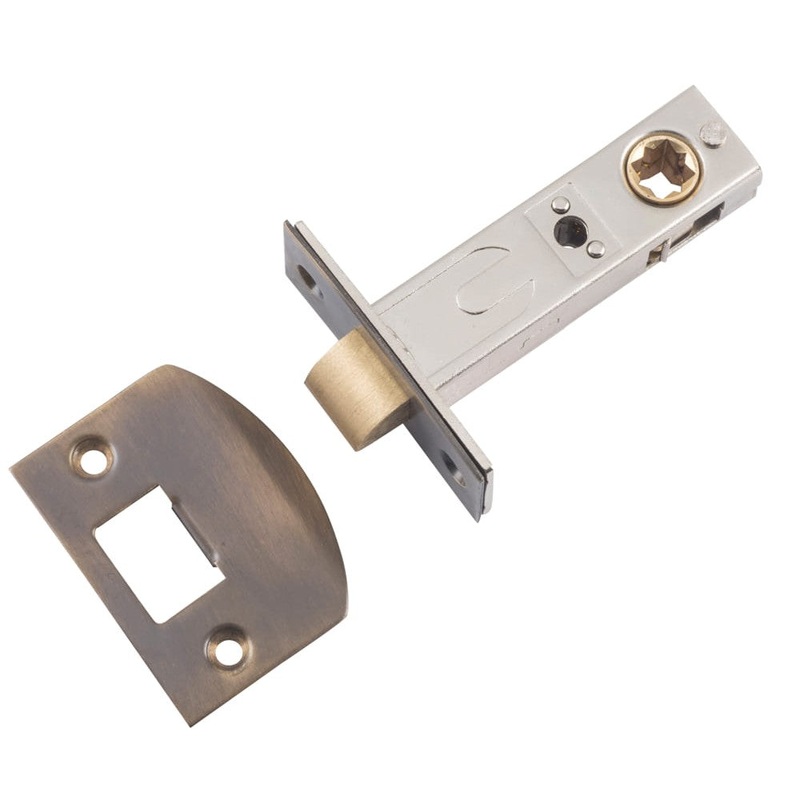 Tube Latch Split Cam Hard Sprung ‘D’ Striker Antique Brass Backset 60mm