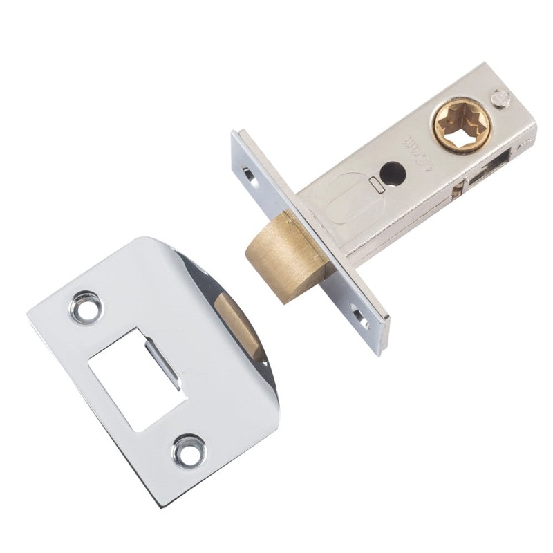 Tube Latch Split Cam Hard Sprung ‘D’ Striker Chrome Plated Backset 45mm