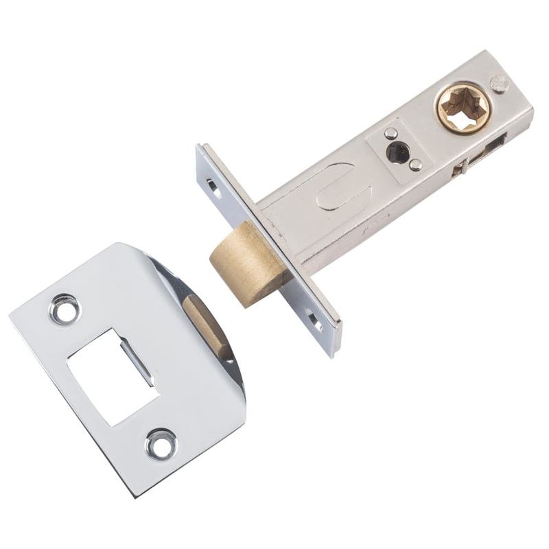 Tube Latch Split Cam Hard Sprung ‘D’ Striker Chrome Plated Backset 60mm