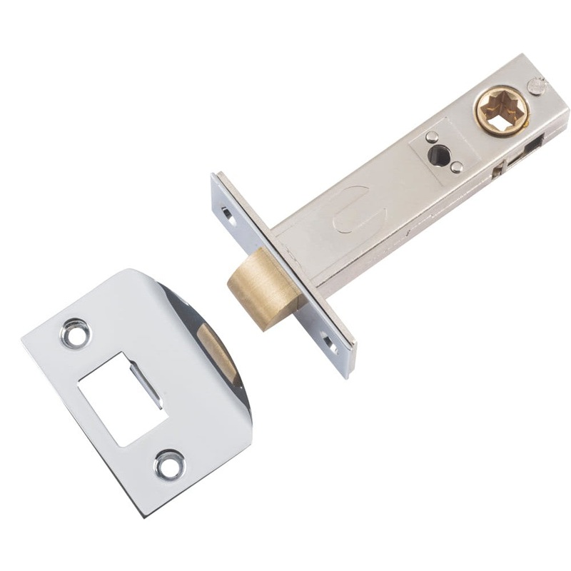 Tube Latch Split Cam Hard Sprung ‘D’ Striker Chrome Plated Backset 70mm