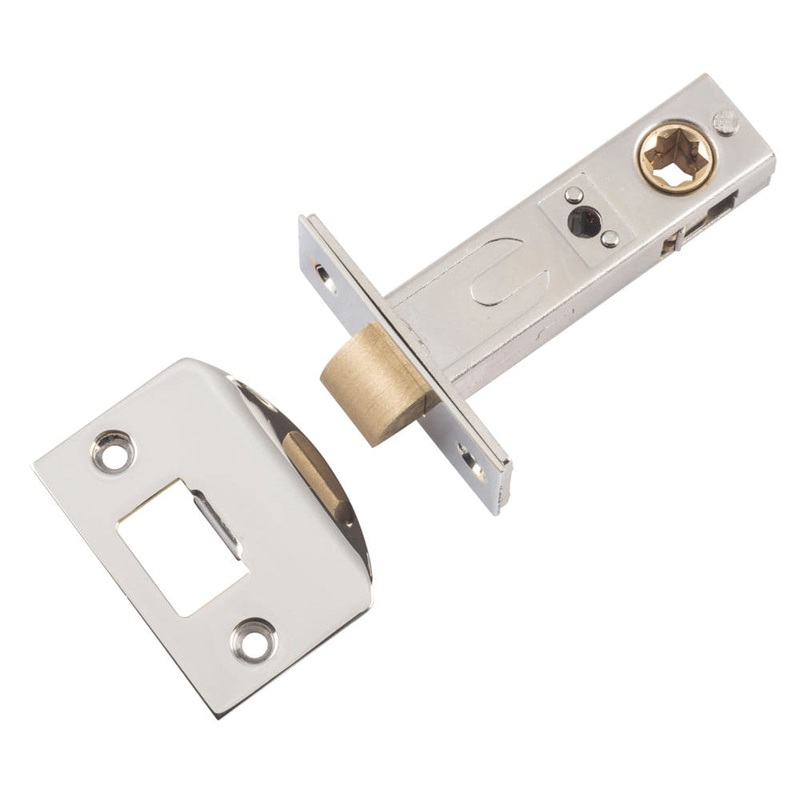 Tube Latch Split Cam Hard Sprung ‘D’ Striker Polished Nickel Backset 60mm