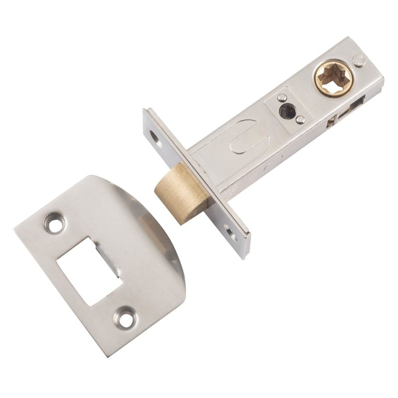 Tube Latch Split Cam Hard Sprung ‘D’ Striker Satin Nickel Backset 60mm