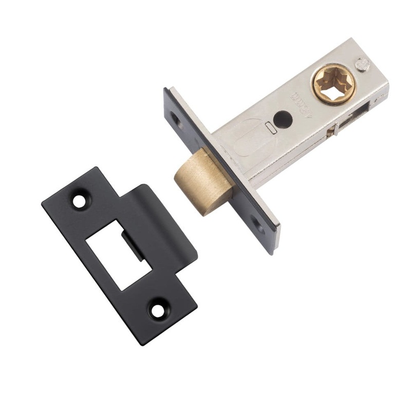 Tube Latch Split Cam Hard Sprung ‘T’ Striker Matt Black Backset 45mm