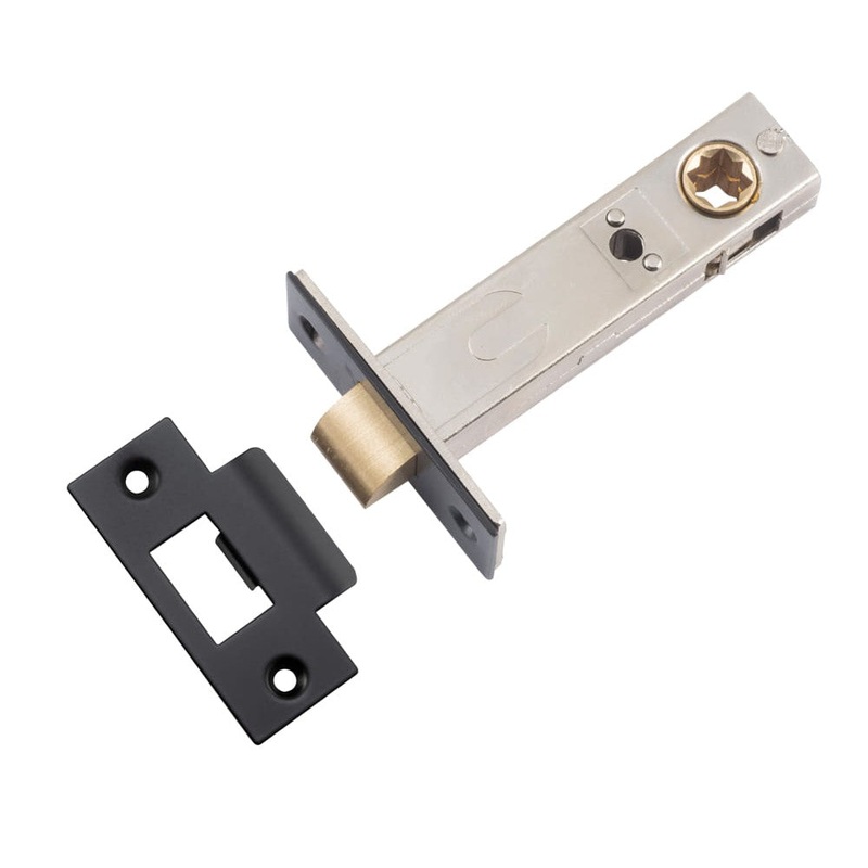Tube Latch Split Cam Hard Sprung ‘T’ Striker Matt Black Backset 70mm