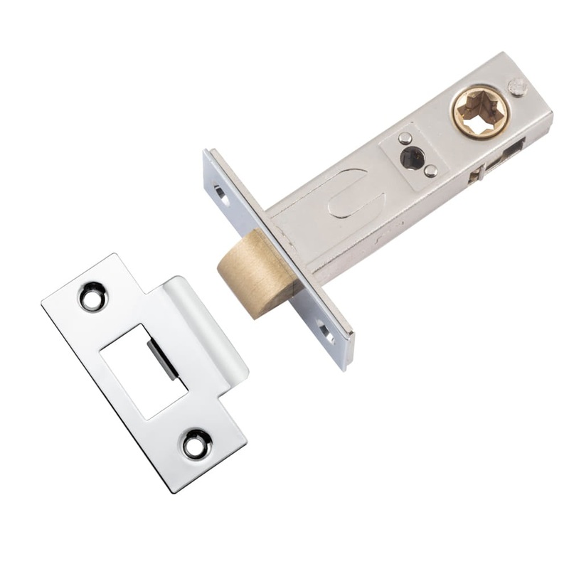 Tube Latch Split Cam Hard Sprung ‘T’ Striker Polished Chrome Backset 60mm