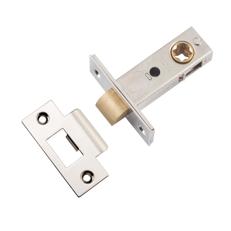 Tube Latch Split Cam Hard Sprung ‘T’ Striker Polished Nickel Backset 45mm