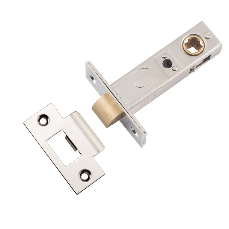Tube Latch Split Cam Hard Sprung ‘T’ Striker Polished Nickel Backset 60mm