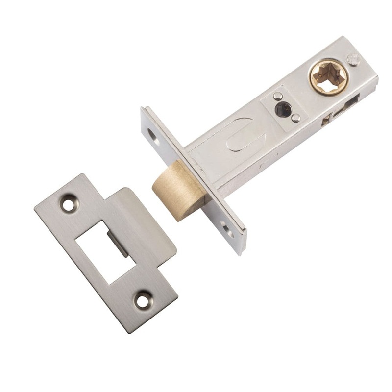Tube Latch Split Cam Hard Sprung ‘T’ Striker Satin Nickel Backset 60mm