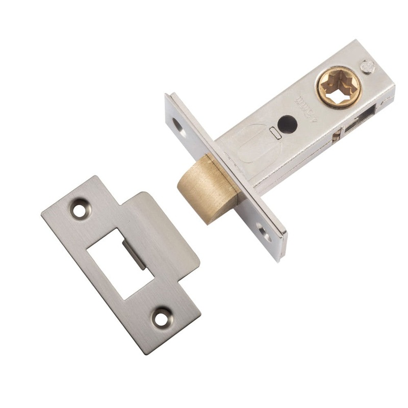 Tube Latch Split Cam ‘T’ Striker Satin Nickel Backset 45mm