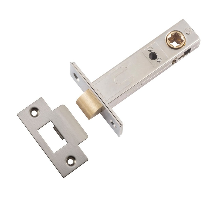 Tube Latch Split Cam ‘T’ Striker Satin Nickel Backset 70mm