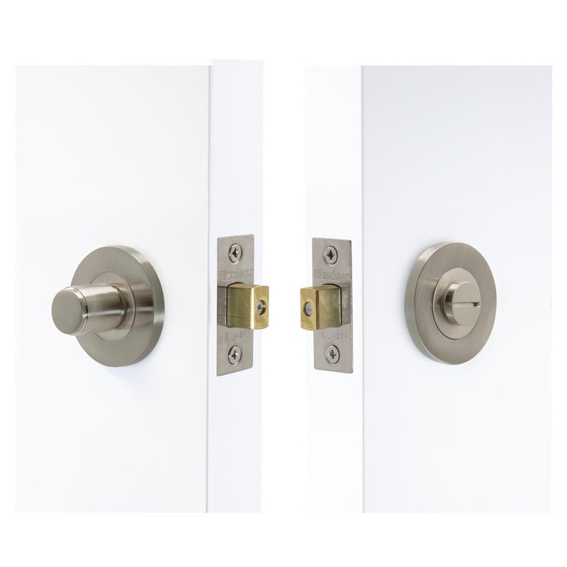 Windsor Privacy Set 57mm Backset Brushed Nickel