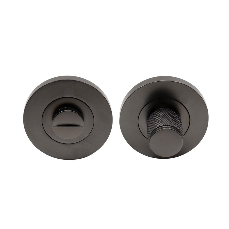 Windsor Privacy Turn & Release Knurled Graphite Nickel