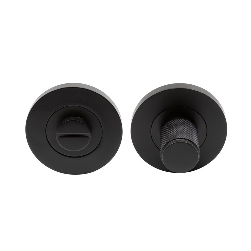 Windsor Privacy Turn & Release Knurled Matt Black