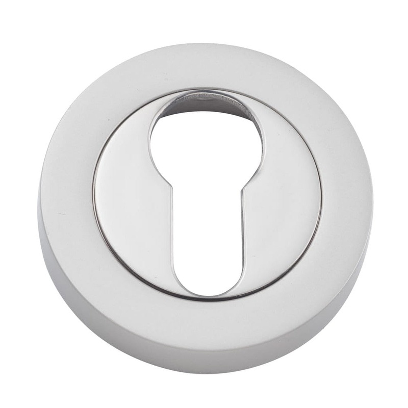 Escutcheon Euro Concealed Fix Round Pair Satin Nickel