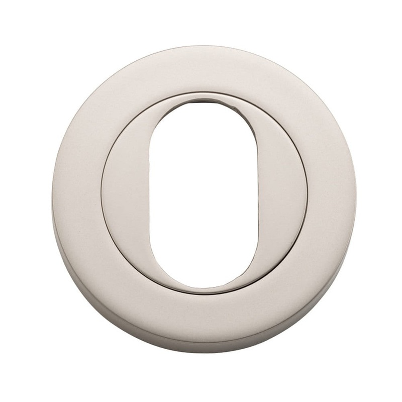 Escutcheon Oval Round Pair Satin Nickel D52xP10mm