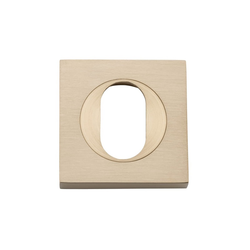 Escutcheon Oval Square Pair Brushed Brass H52xW52xP10mm
